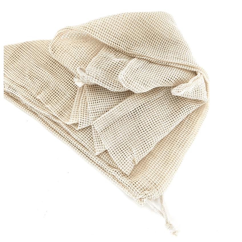 Reusable Cotton Mesh Produce Bags